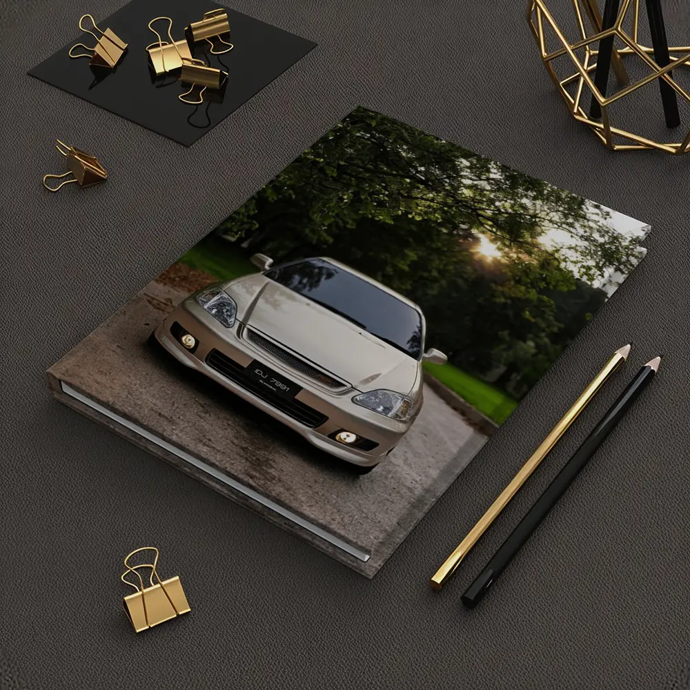 Honda Civic Parked Under Green Trees – Notebooks