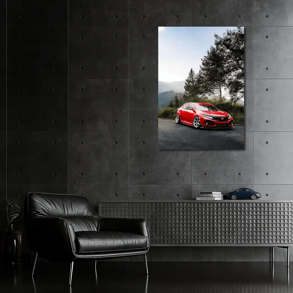 Honda Civic Type R Red Mountain Road – Wall Art