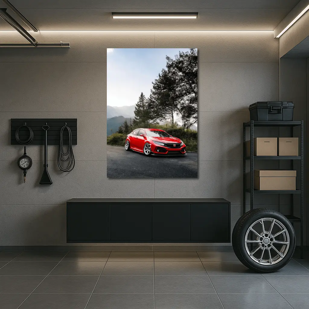 Honda Civic Type R Red Mountain Road – Wall Art