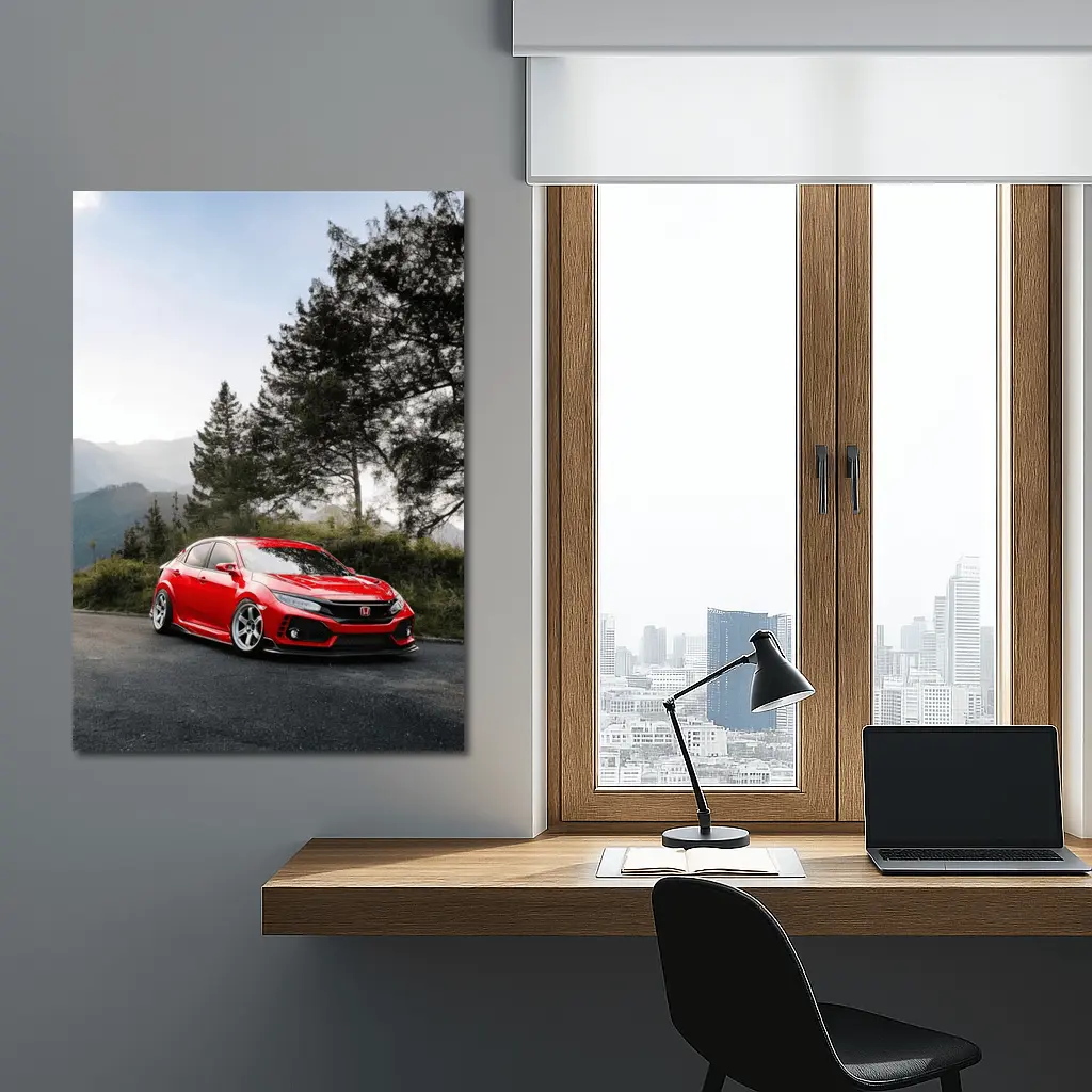Honda Civic Type R Red Mountain Road – Wall Art