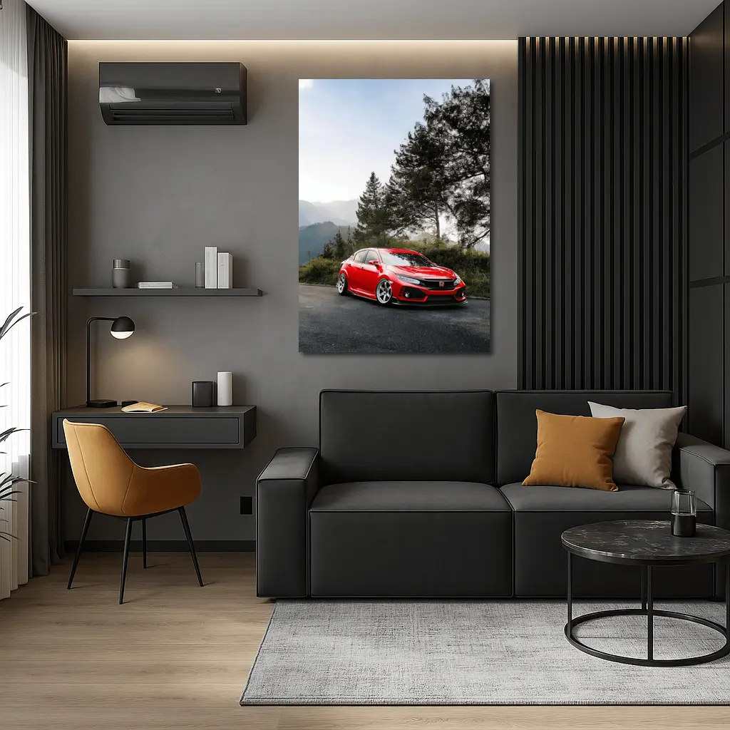 Honda Civic Type R Red Mountain Road – Wall Art