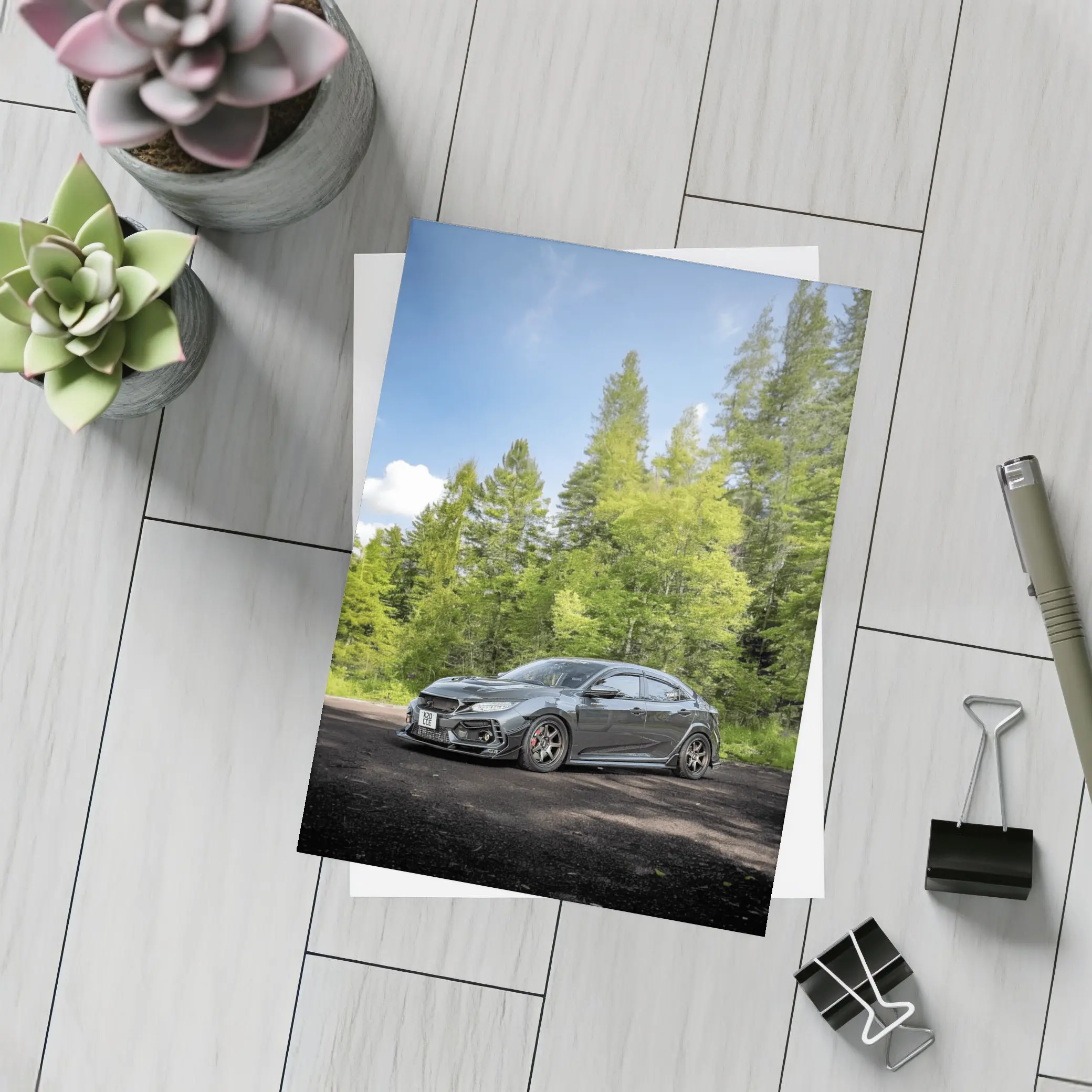 Honda Civic Type R Forest Road – Postcards