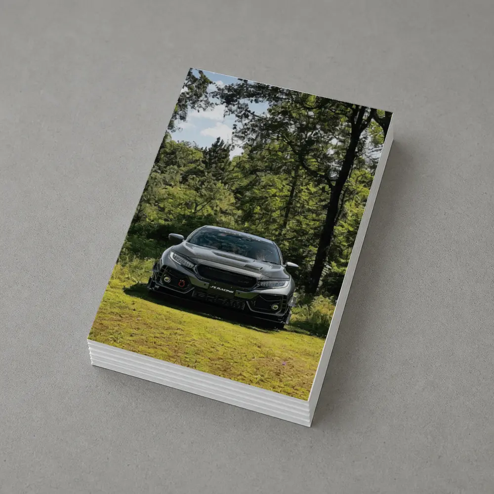 Honda Civic Type R Green Forest Setting – Postcards