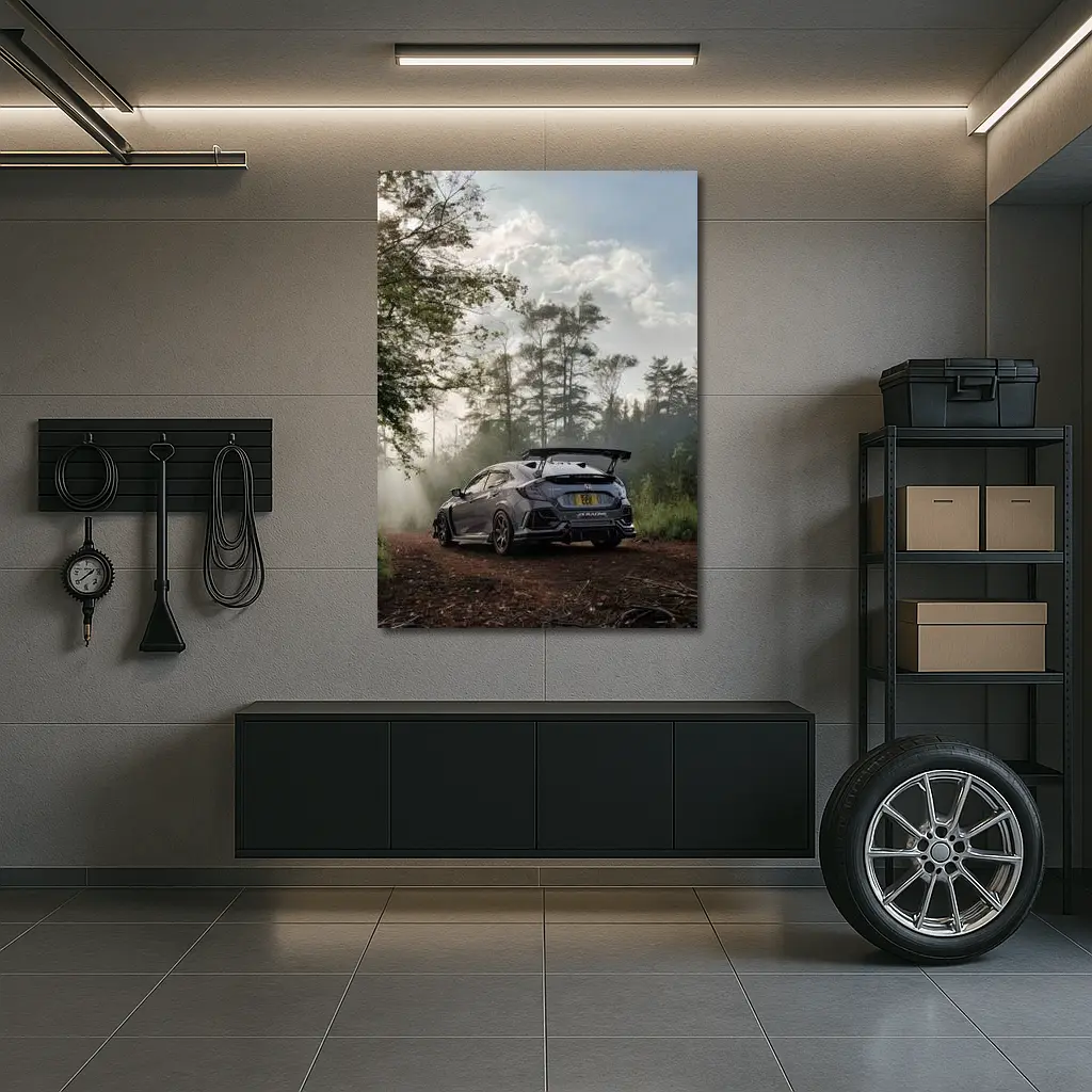 Honda Civic Type R Misty Forest Trail – Wall Art