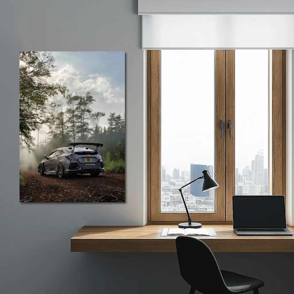 Honda Civic Type R Misty Forest Trail – Wall Art