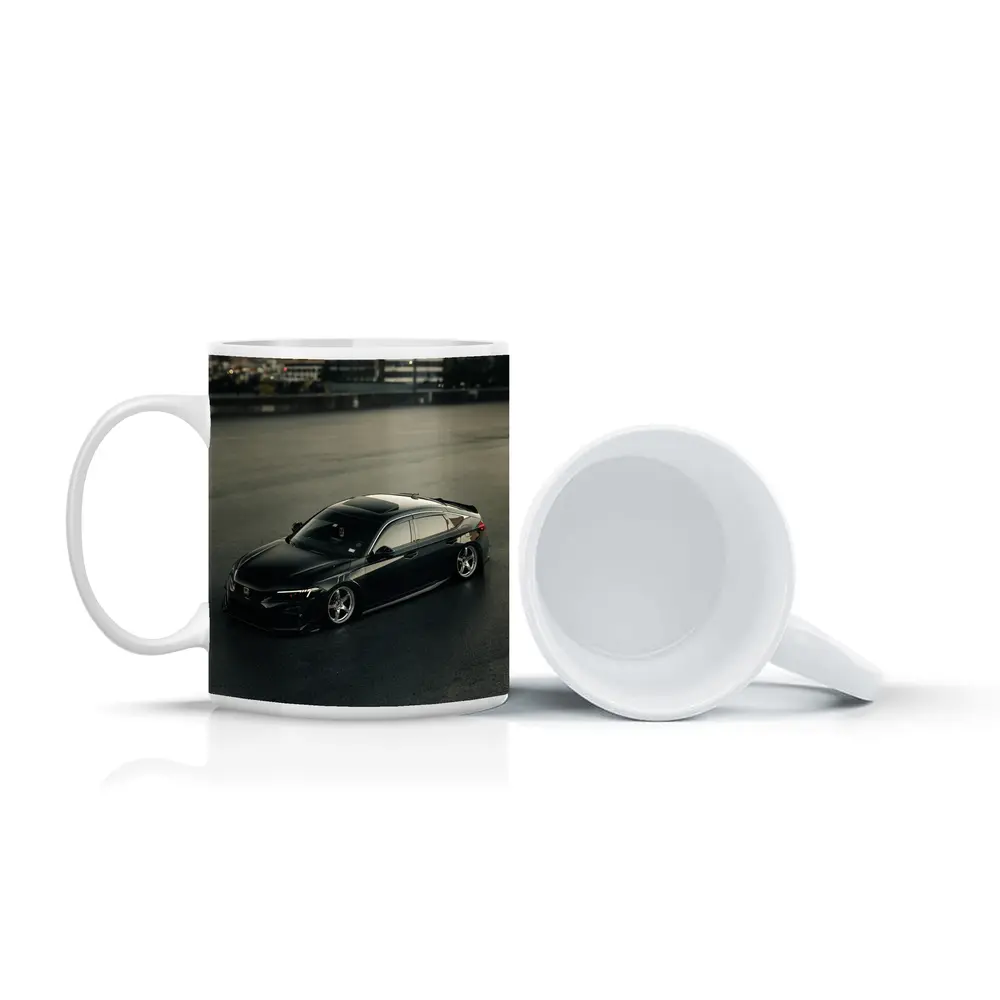 Black Honda Civic Stance Build Urban Rooftop – Mugs