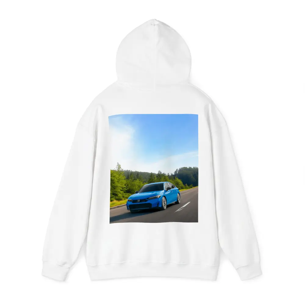 Honda Civic Blue Sedan Highway Drive – Hoodies