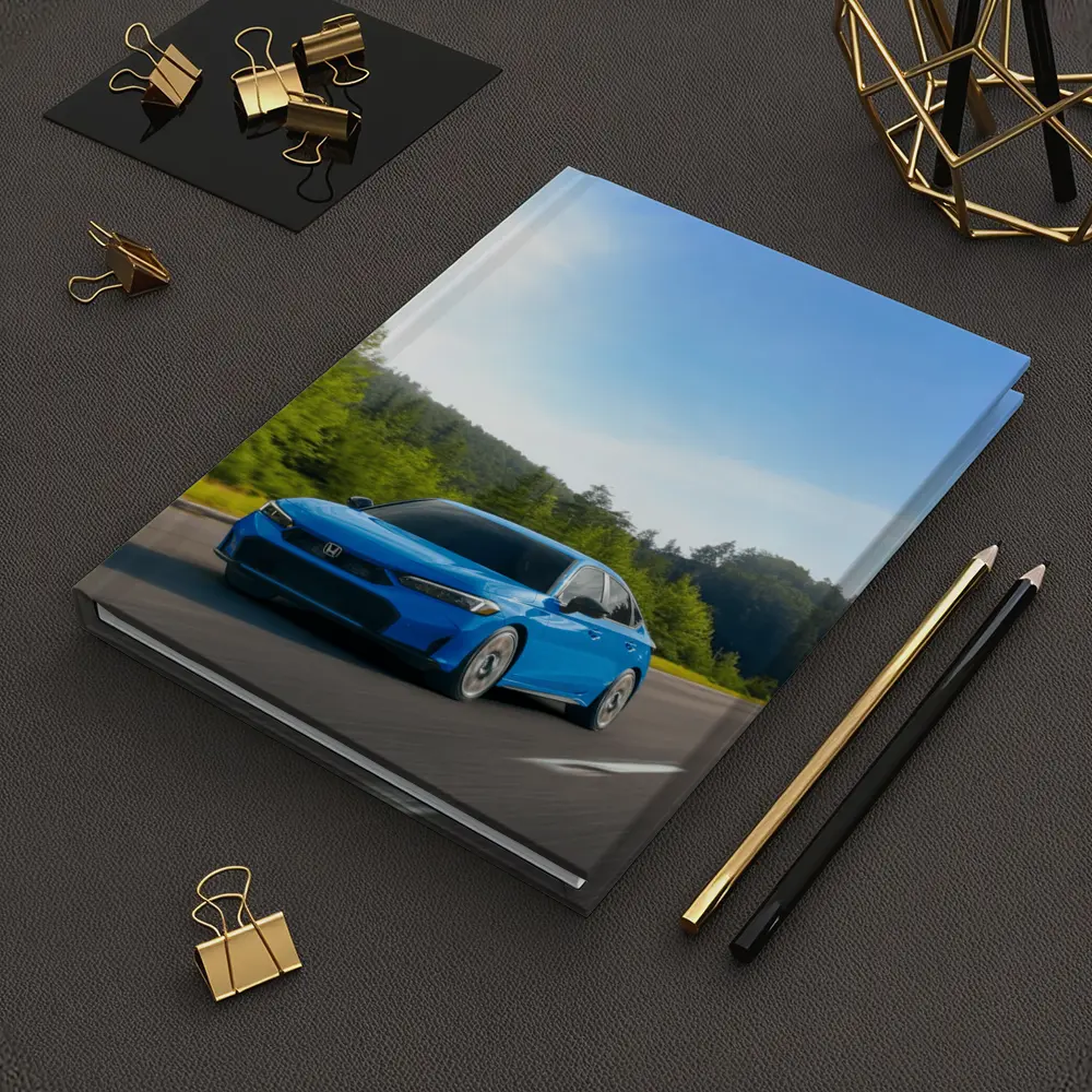 Honda Civic Blue Sedan Highway Drive – Notebooks