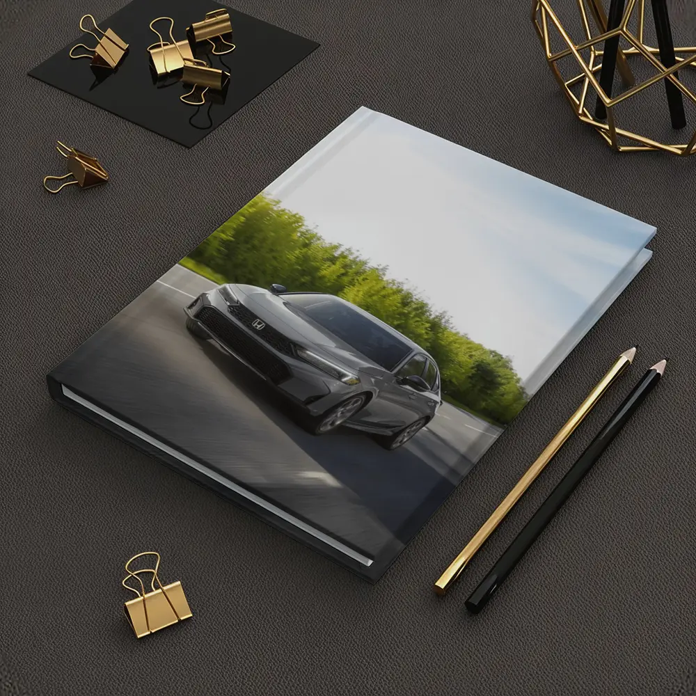 Honda Civic Sedan Driving Open Road – Notebooks