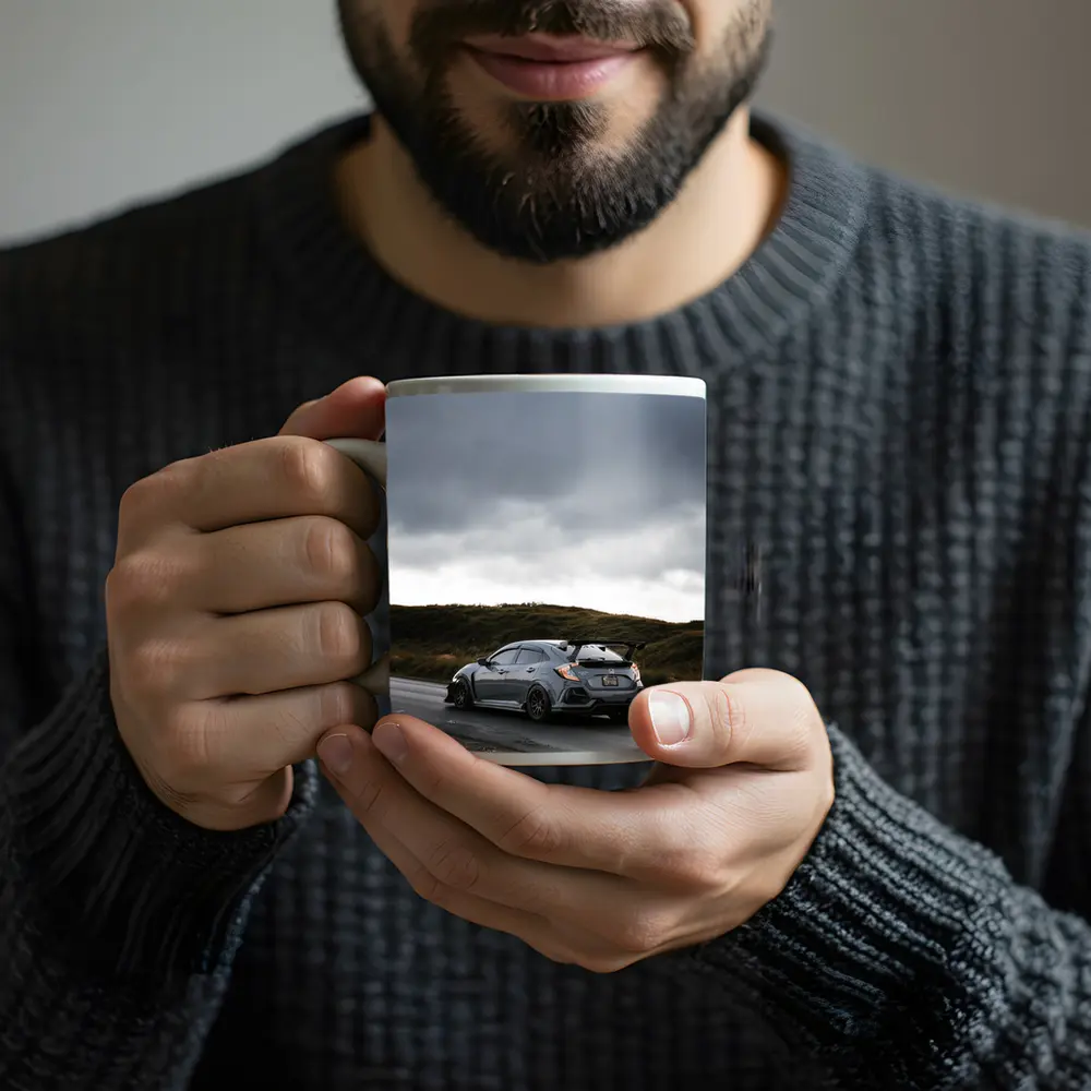 Honda Civic Type R Gray Wet Road – Mugs