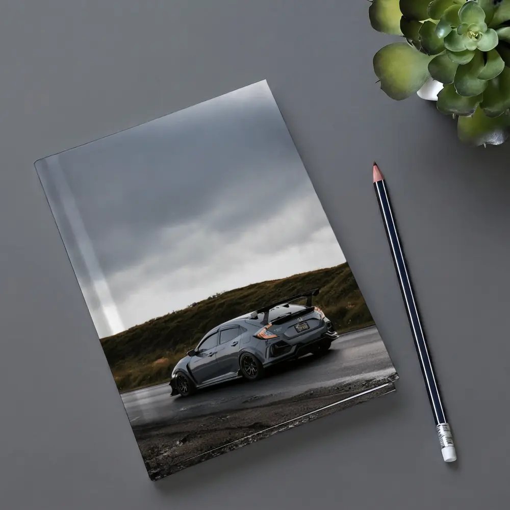Honda Civic Type R Gray Wet Road – Notebooks