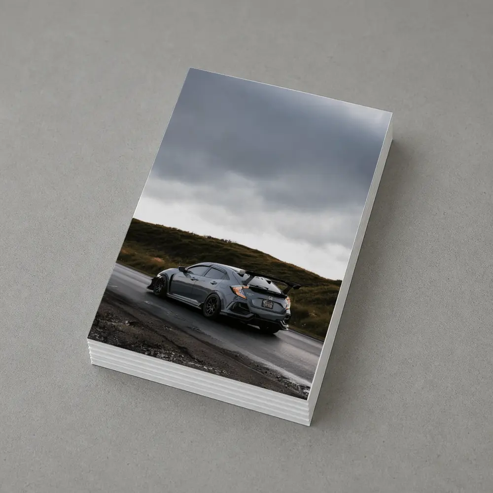 Honda Civic Type R Gray Wet Road – Postcards