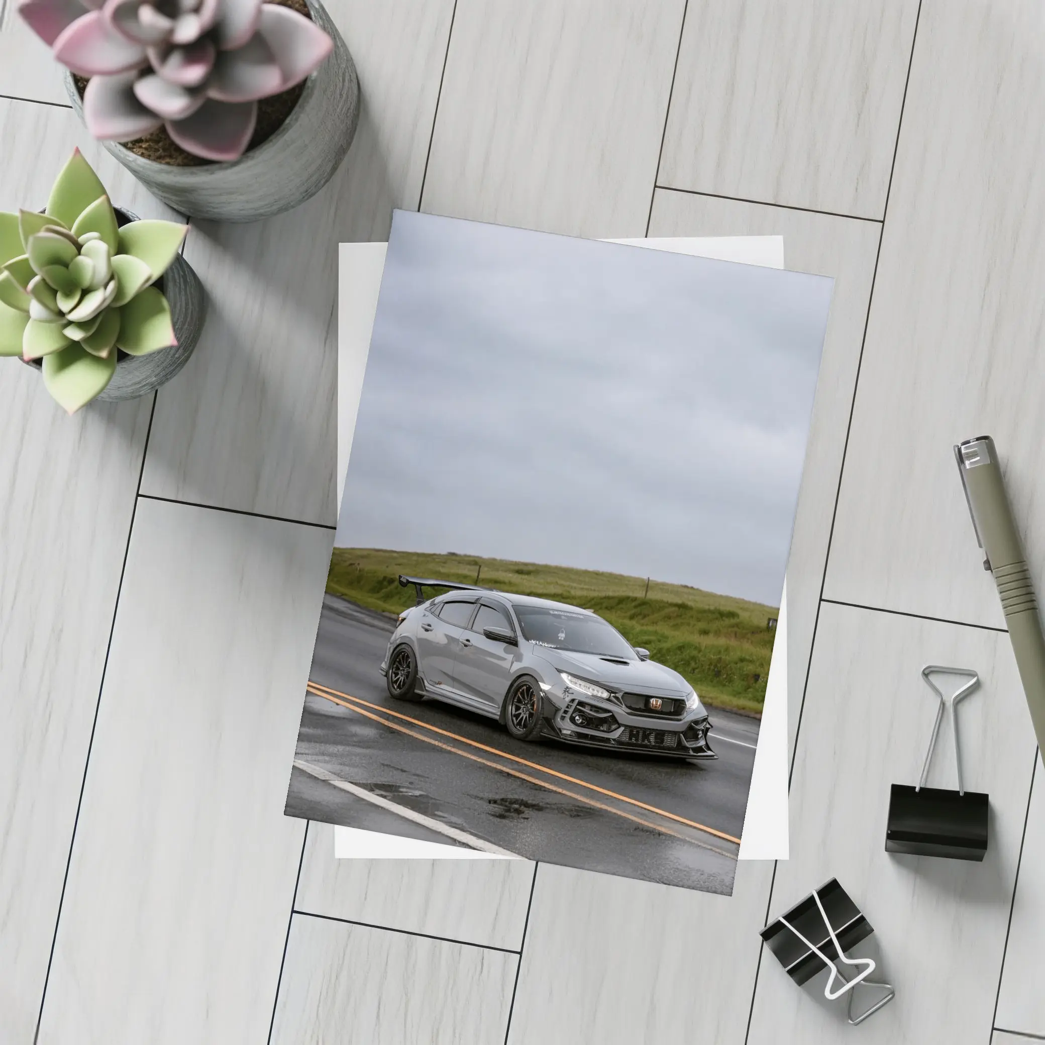 Honda Civic Type R Rainy Road Drive – Postcards