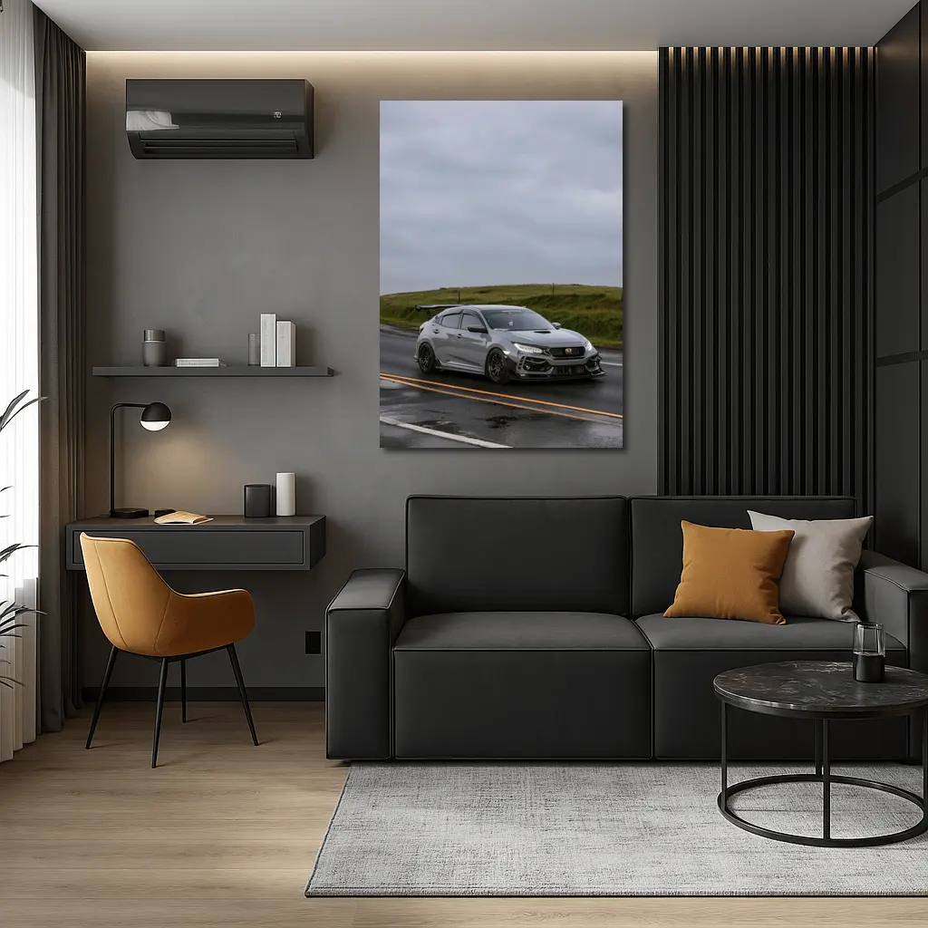 Honda Civic Type R Rainy Road Drive – Wall Art