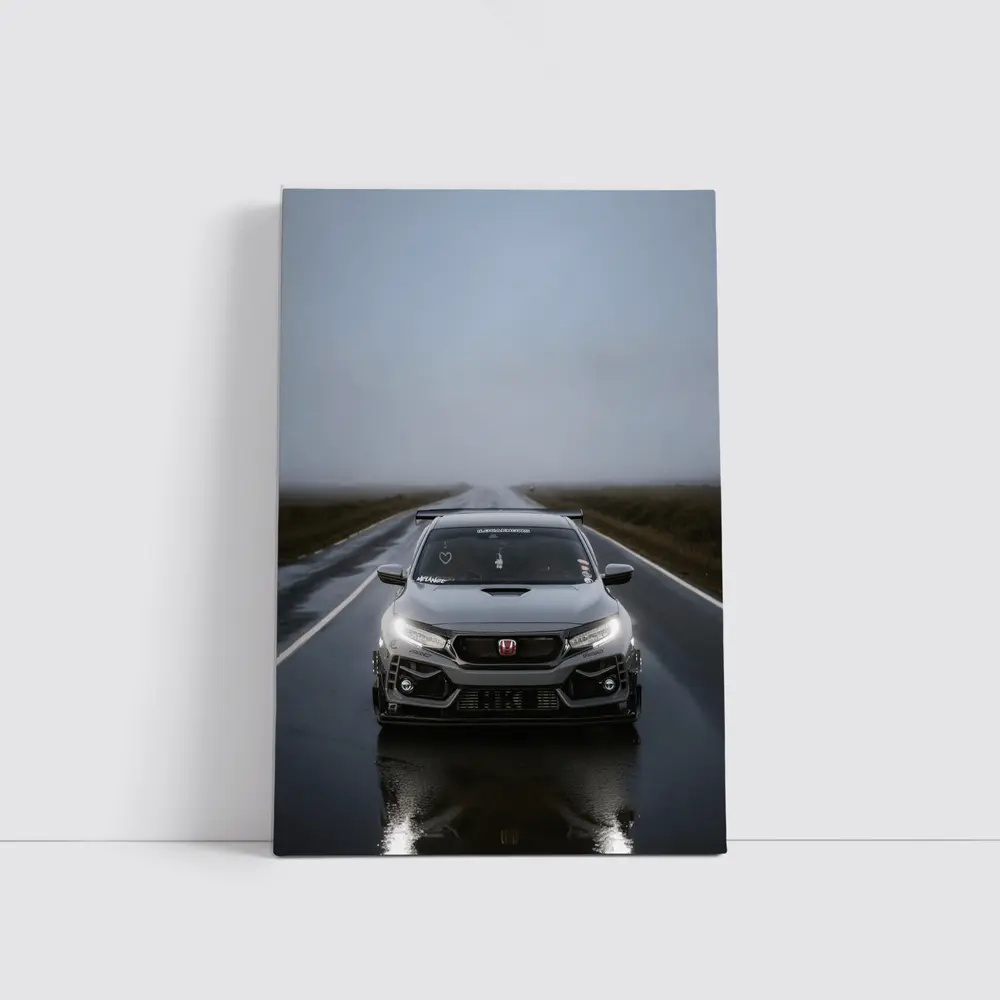 Honda Civic Type R Rainy Road Drive – Wall Art