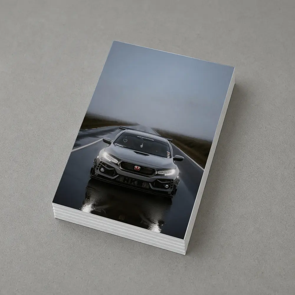 Honda Civic Type R Rainy Road Drive – Postcards