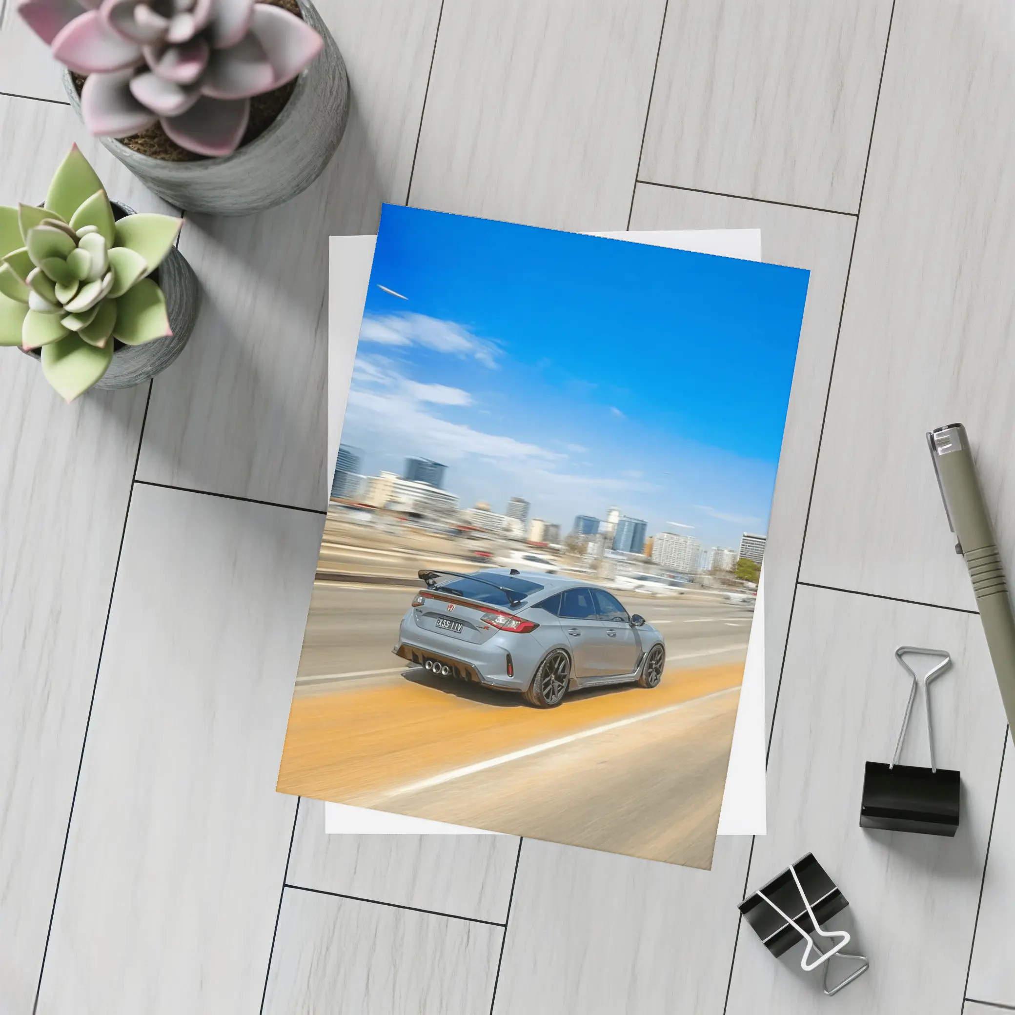 Honda Civic Type R City Highway Drive – Postcards