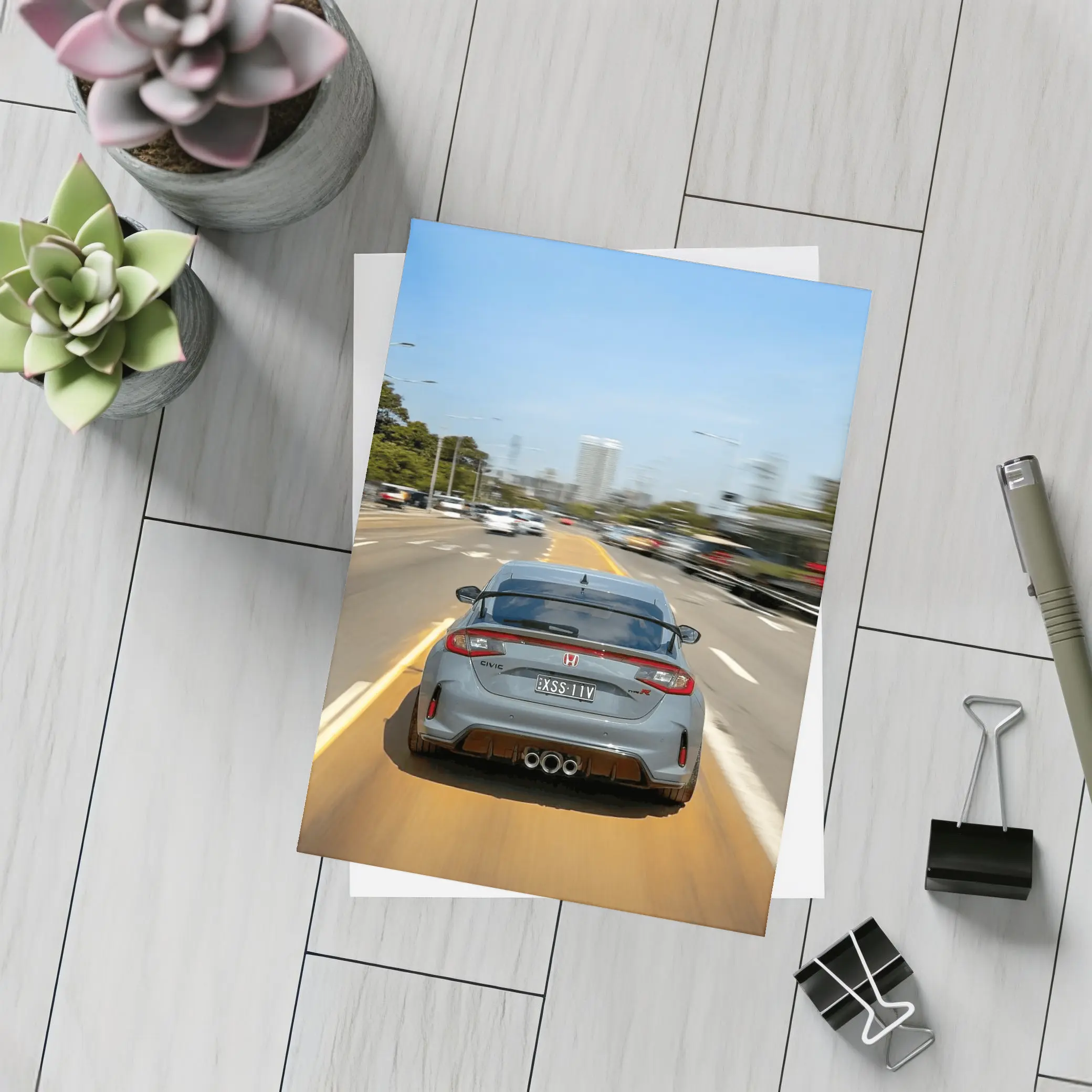 Honda Civic Type R City Road Drive – Postcards