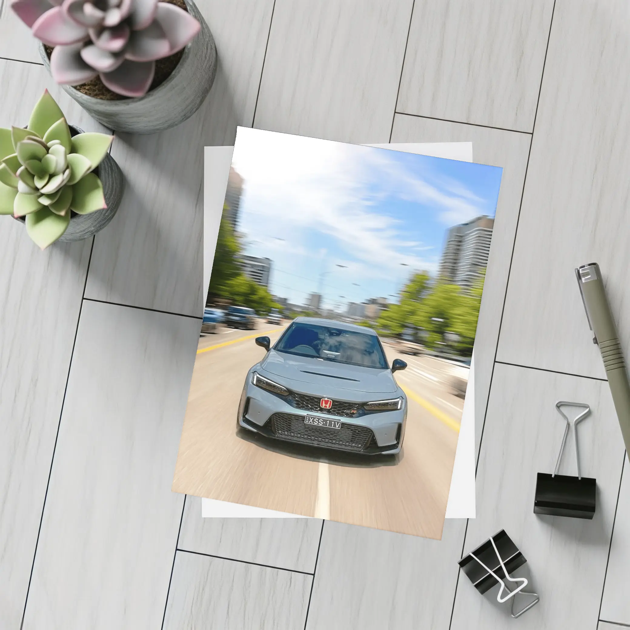 Honda Civic Type R City Street Drive – Postcards
