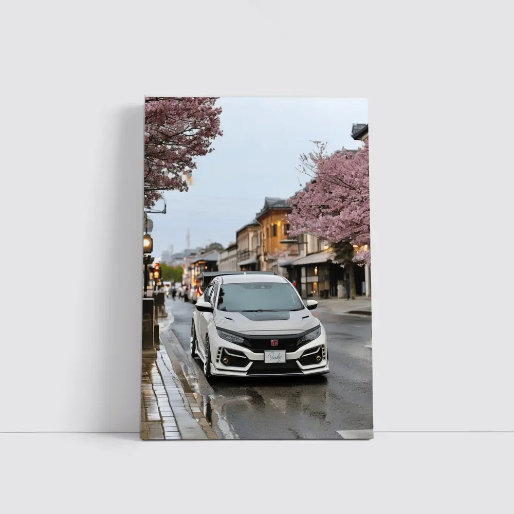Honda Civic Type R Kyoto Cherry Blossom Street – Wall Art