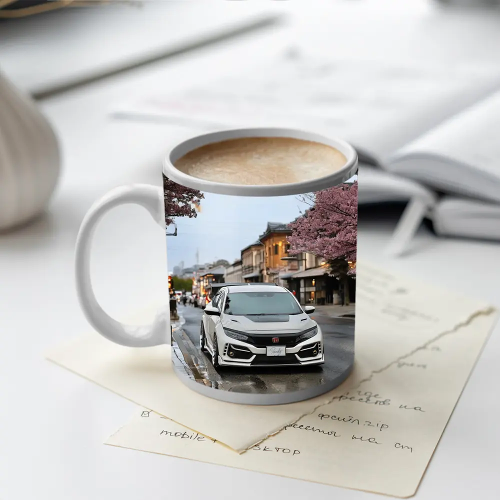Honda Civic Type R Kyoto Cherry Blossom Street – Mugs