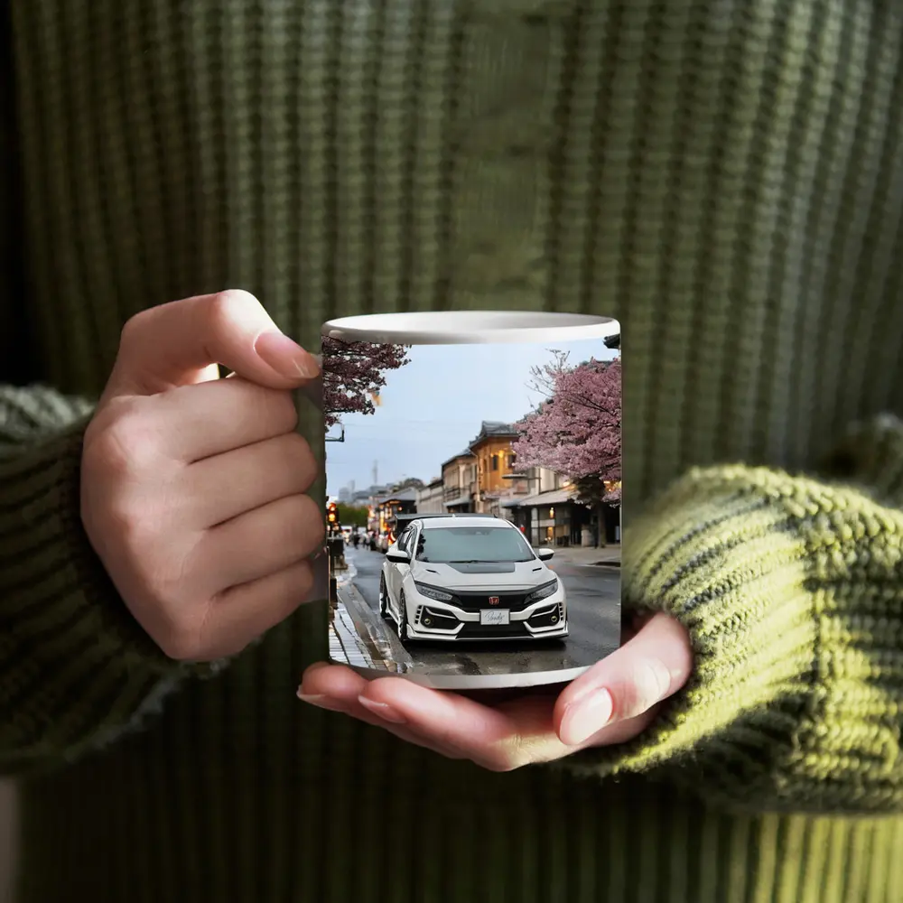 Honda Civic Type R Kyoto Cherry Blossom Street – Mugs