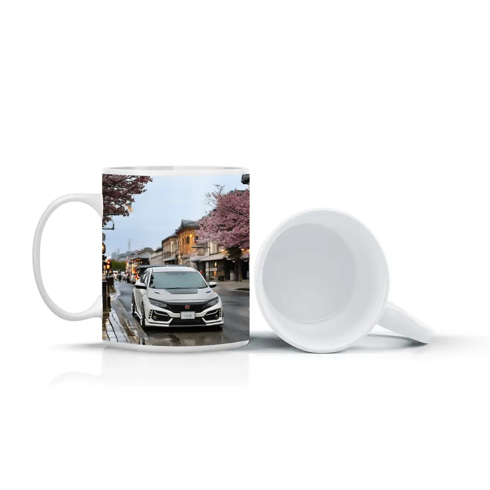 Honda Civic Type R Kyoto Cherry Blossom Street – Mugs