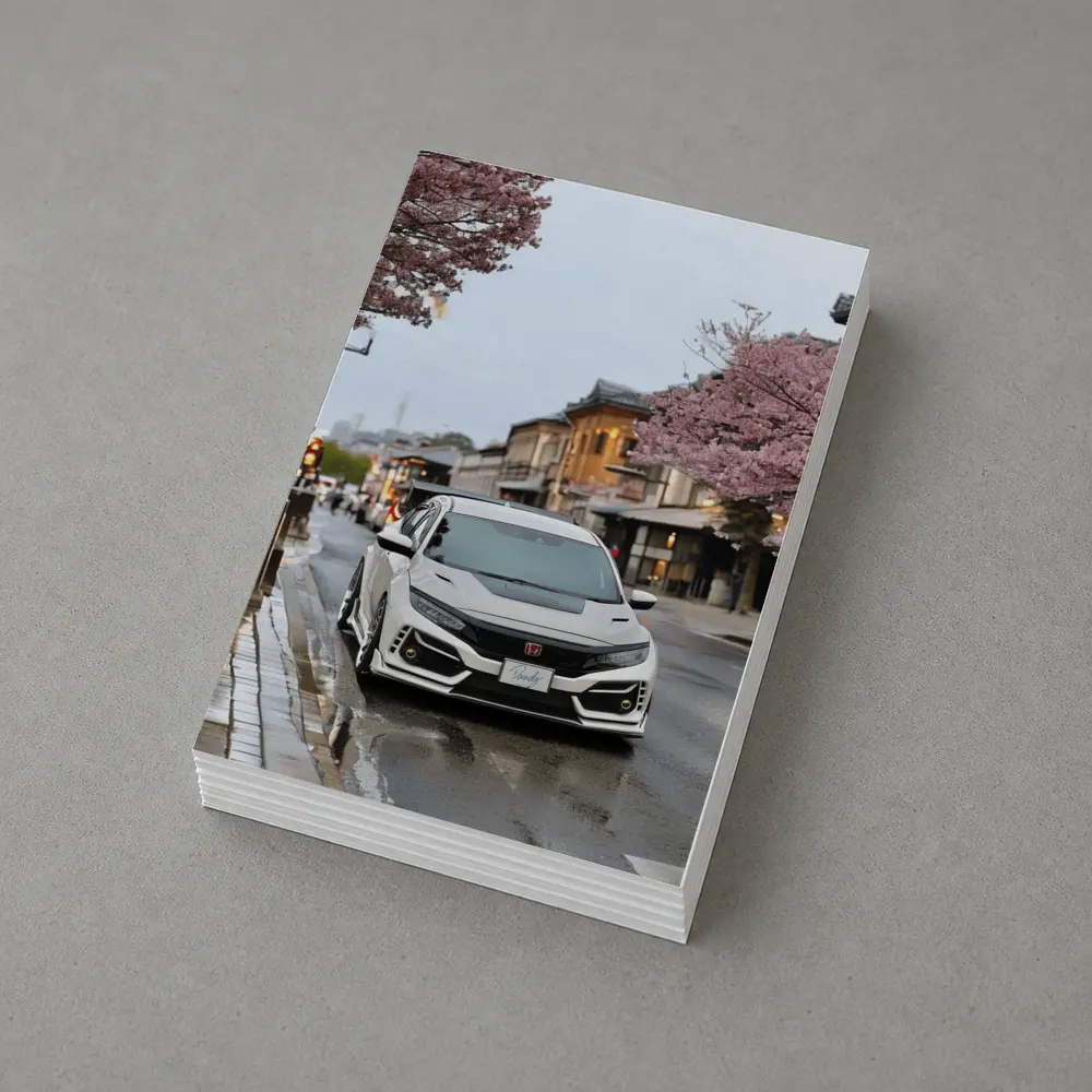 Honda Civic Type R Kyoto Cherry Blossom Street – Postcards