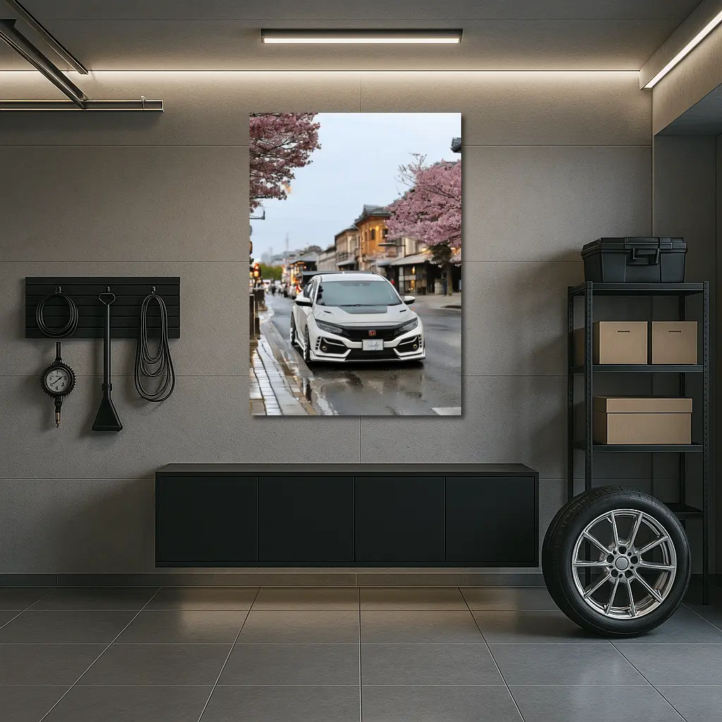 Honda Civic Type R Kyoto Cherry Blossom Street – Wall Art