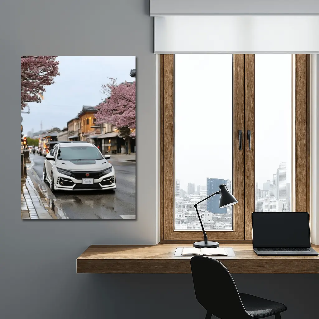 Honda Civic Type R Kyoto Cherry Blossom Street – Wall Art