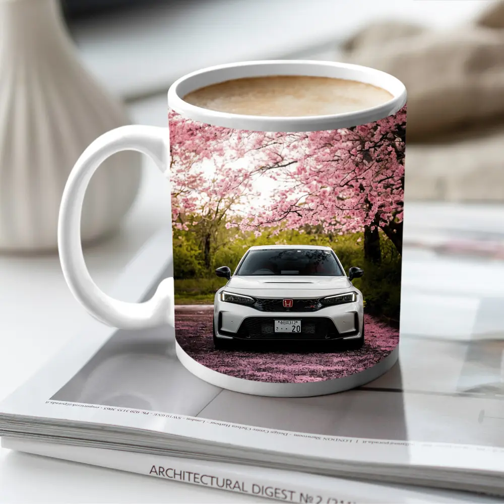 Honda Civic Type R Cherry Blossom Street – Mugs