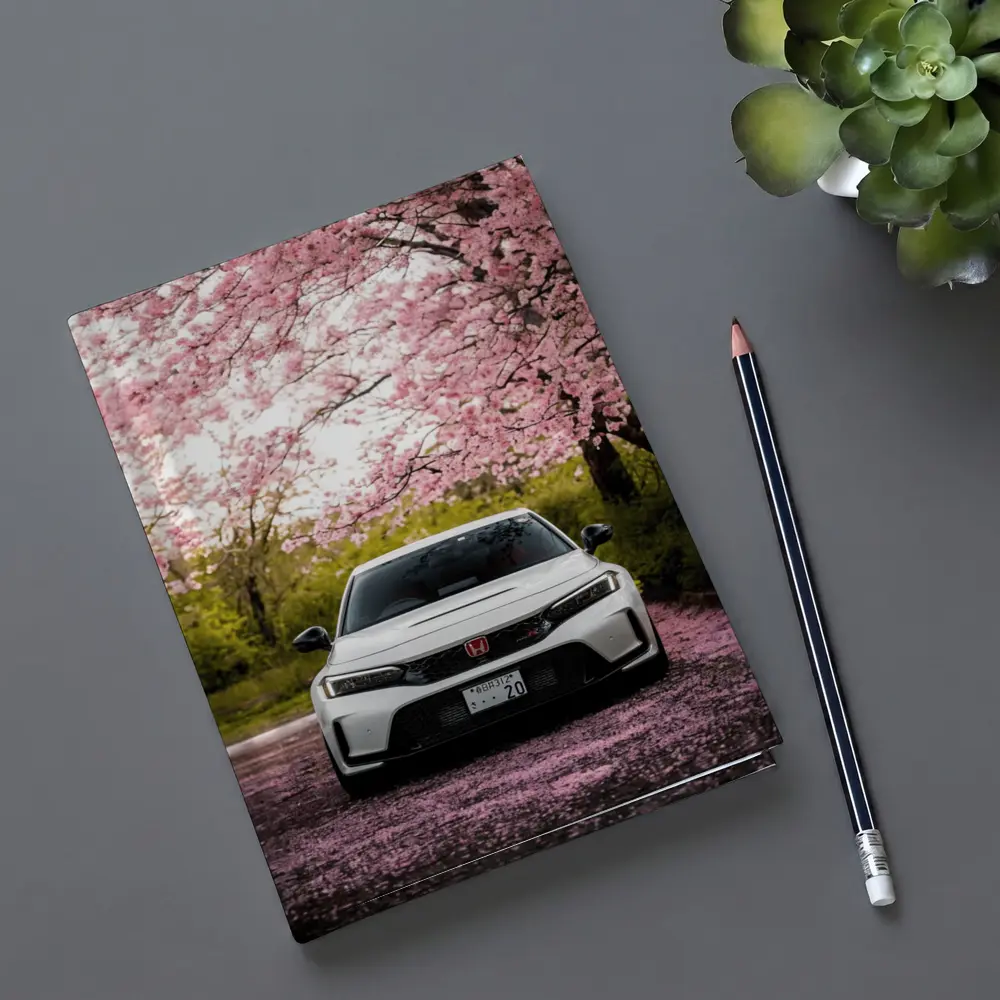 Honda Civic Type R Cherry Blossom Street – Notebooks