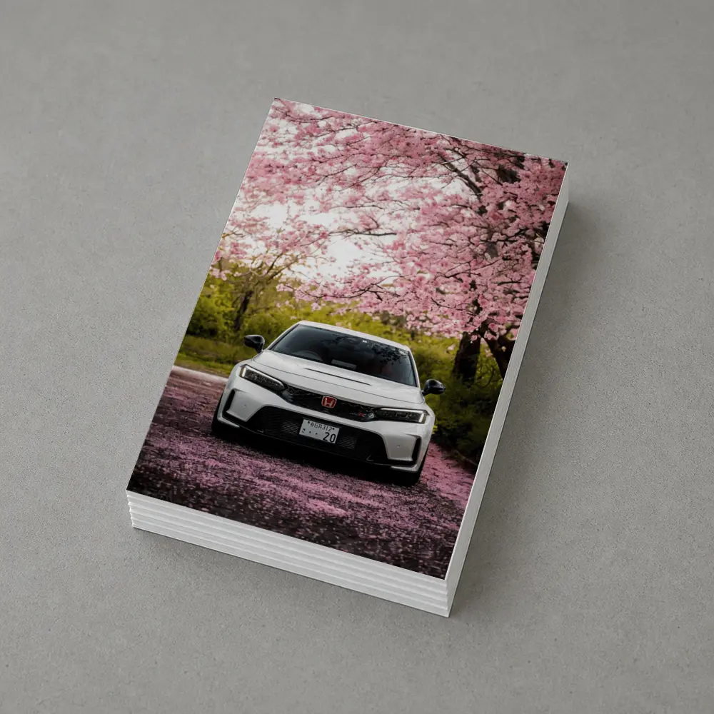 Honda Civic Type R Cherry Blossom Street – Postcards
