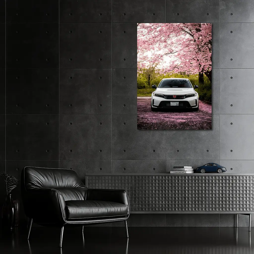 Honda Civic Type R Cherry Blossom Street – Wall Art