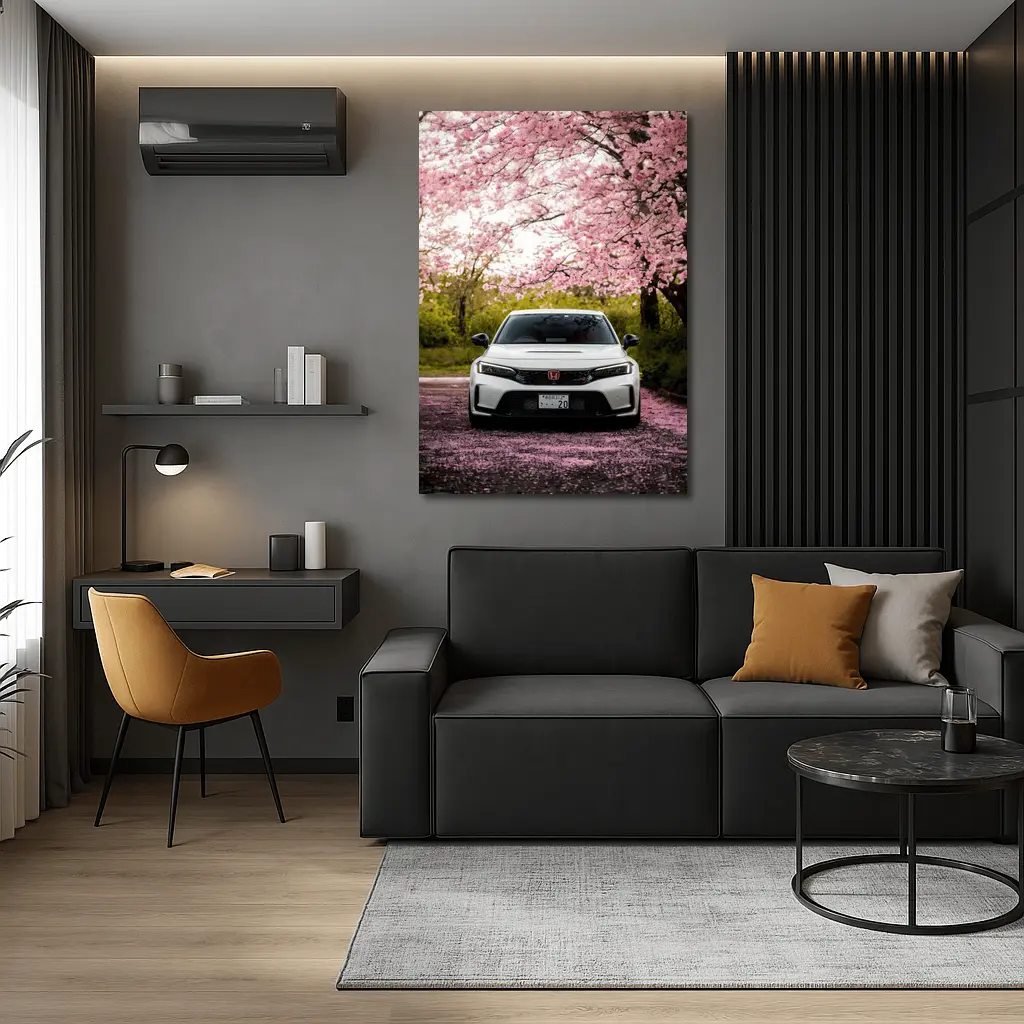 Honda Civic Type R Cherry Blossom Street – Wall Art