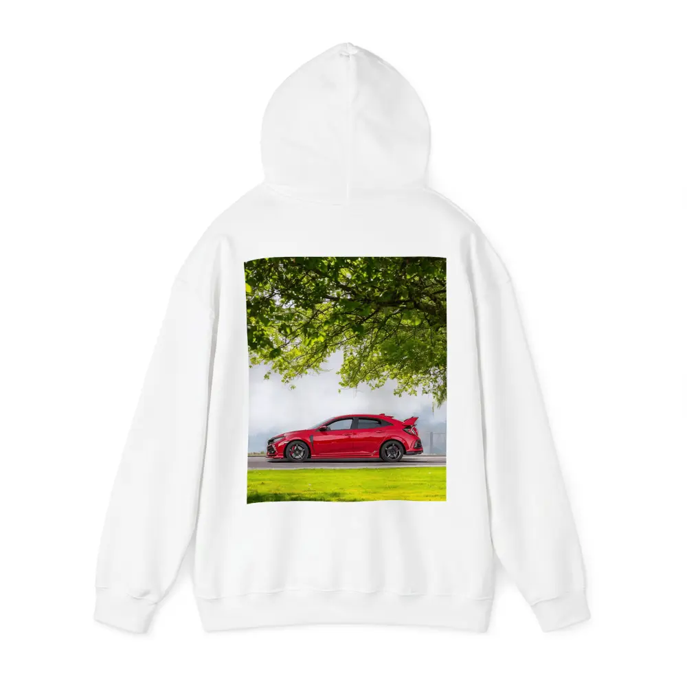 Red Honda Civic Type R Green Landscape – Hoodies