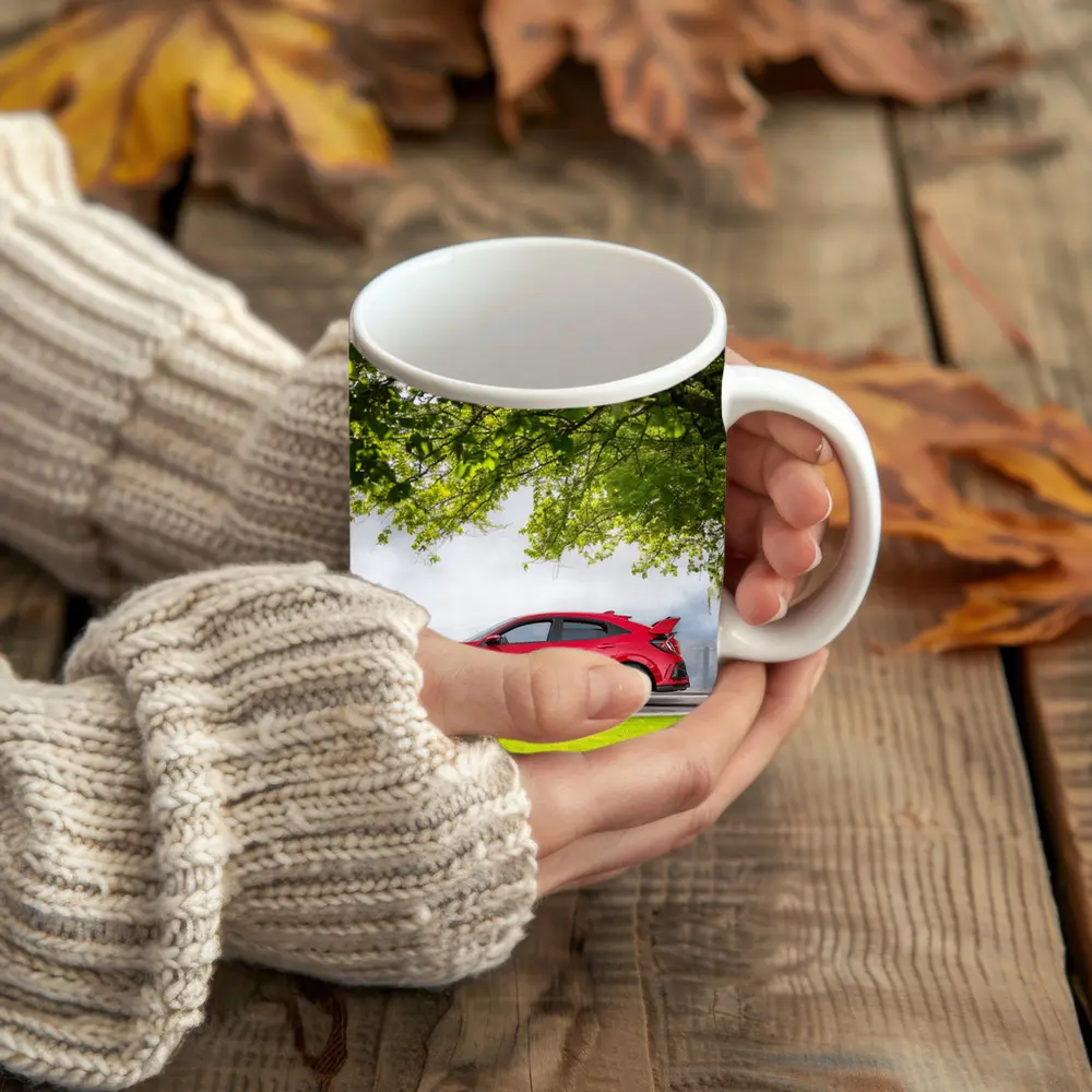 Red Honda Civic Type R Green Landscape – Mugs