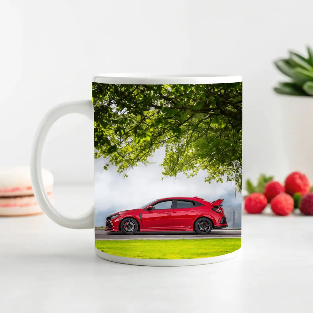Red Honda Civic Type R Green Landscape – Mugs
