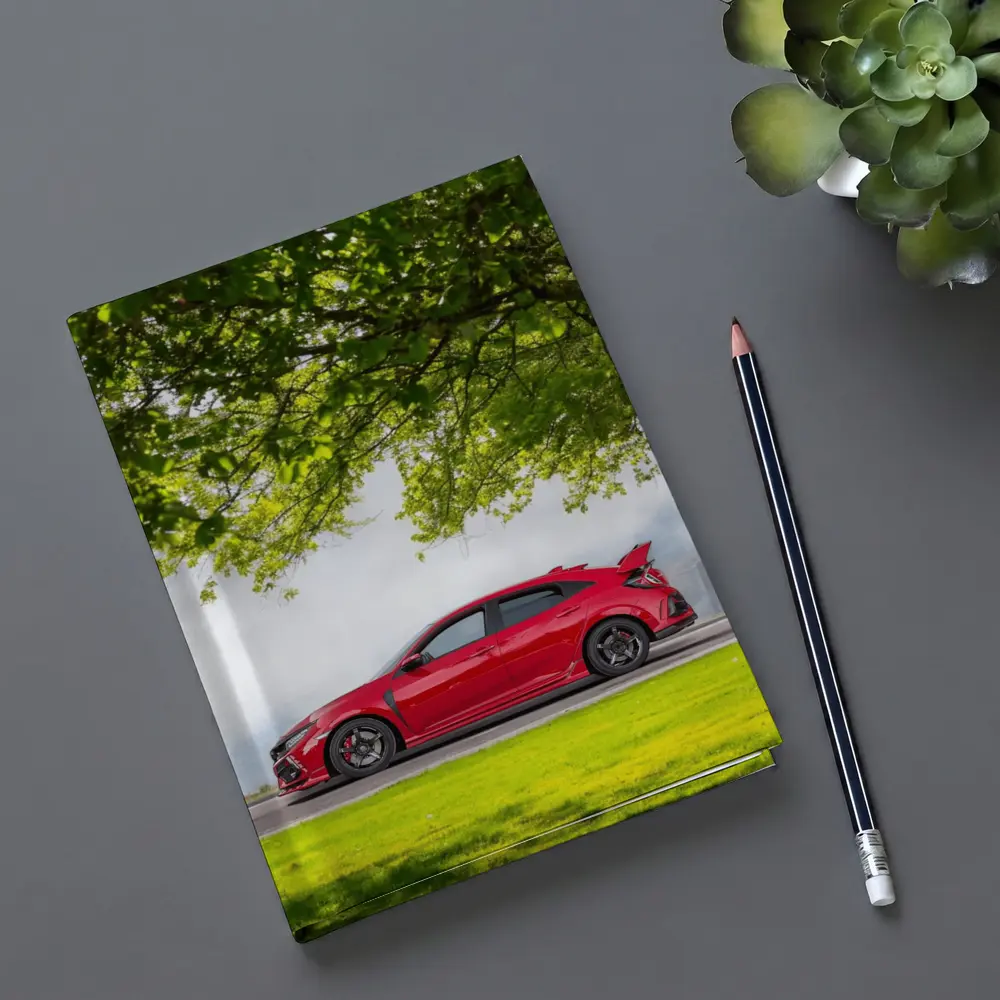 Red Honda Civic Type R Green Landscape – Notebooks