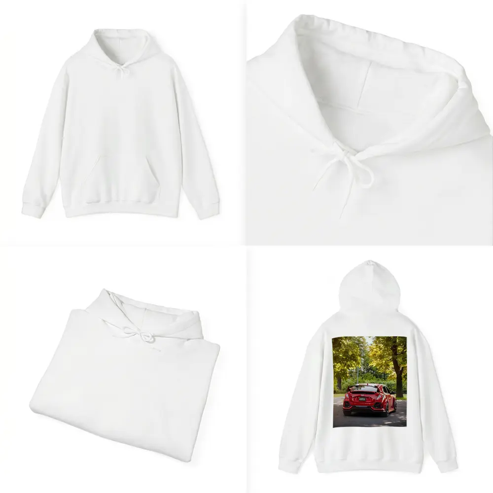 Red Honda Civic Type R Park Setting – Hoodies