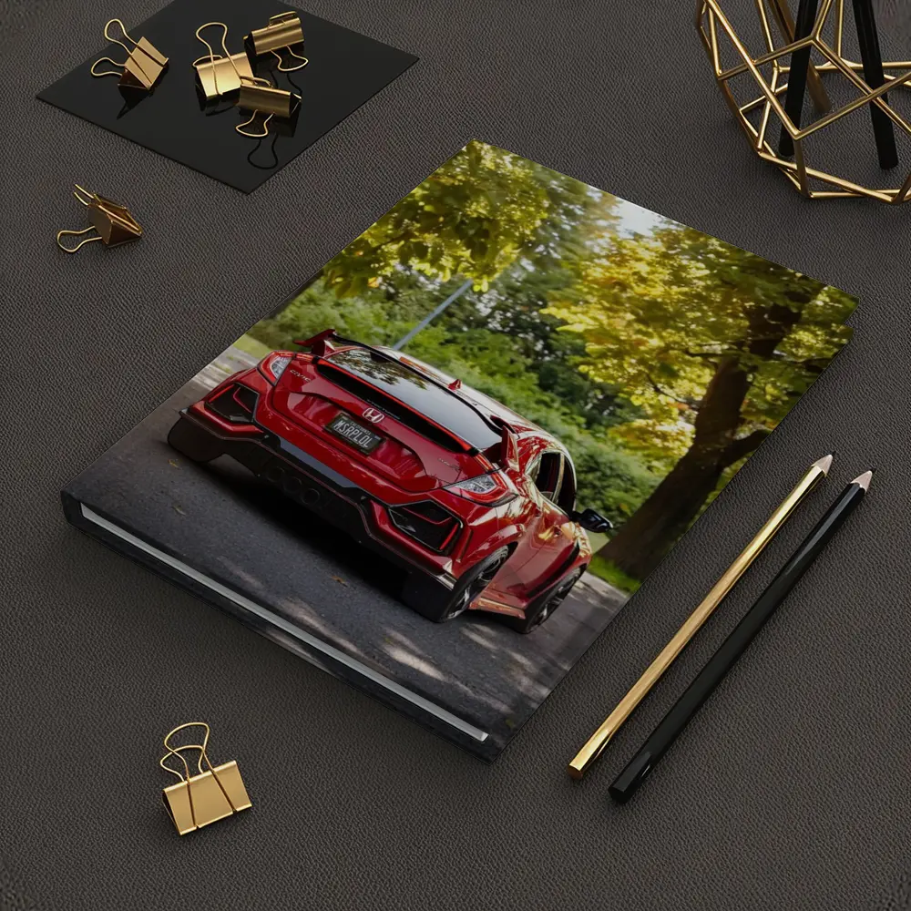 Red Honda Civic Type R Park Setting – Notebooks