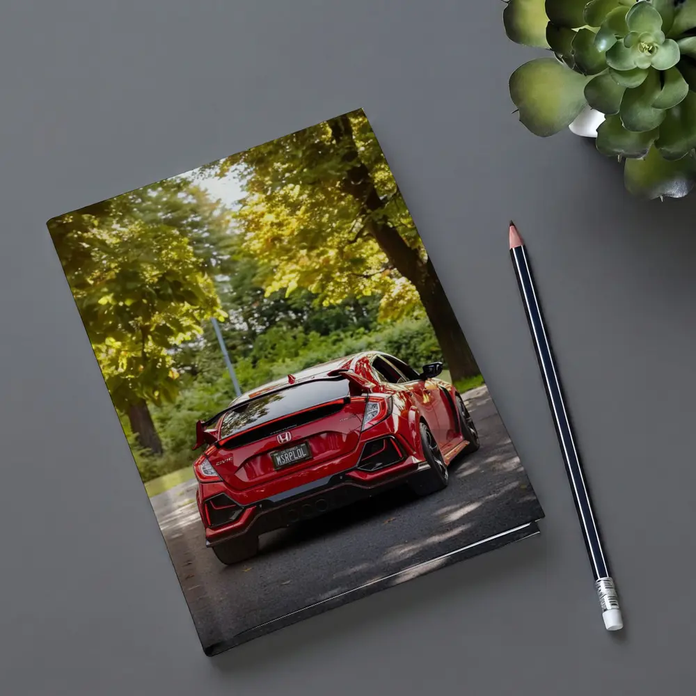Red Honda Civic Type R Park Setting – Notebooks