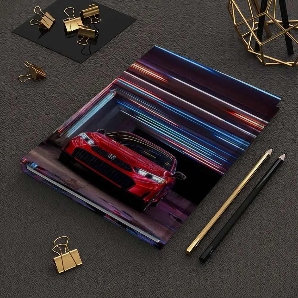 Honda Civic Red Neon Lights Parking Garage – Notebooks