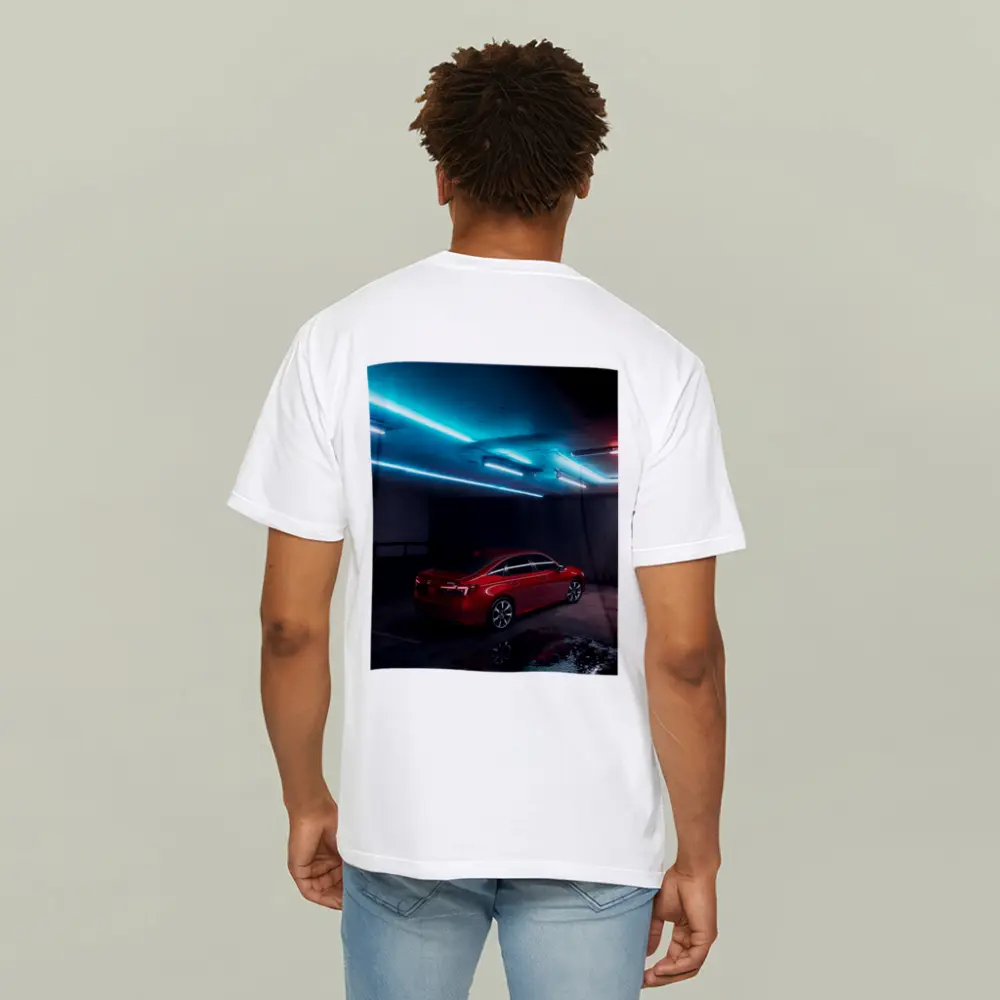 Honda Civic Red Neon Parking Garage Night – T-Shirts