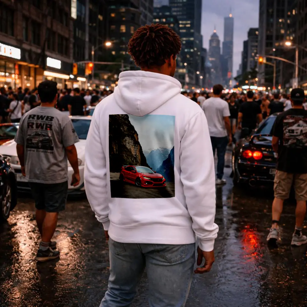 Honda Civic Type R Red Mountain Road – Hoodies