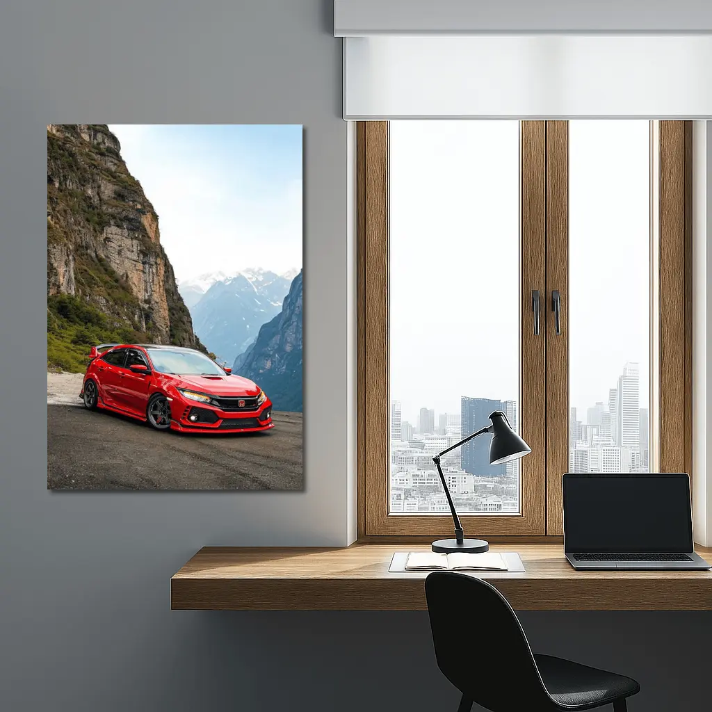 Honda Civic Type R Red Mountain Road – Wall Art