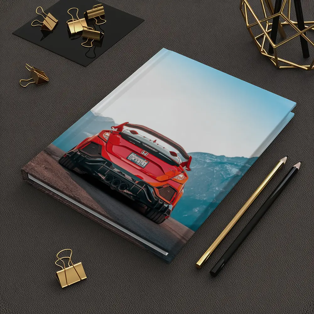 Red Honda Civic Type R Mountain Backdrop – Notebooks