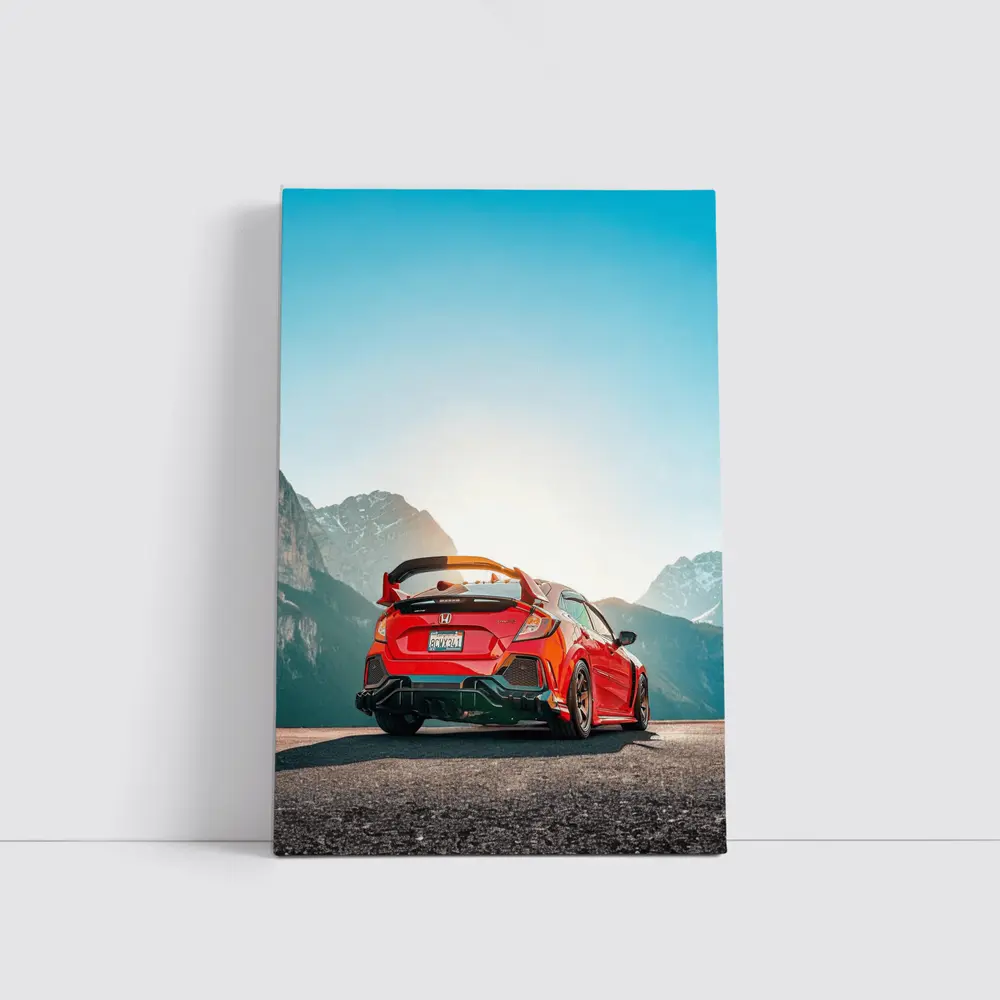 Honda Civic Type R Red Mountain Road – Wall Art