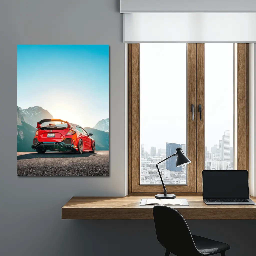 Honda Civic Type R Red Mountain Road – Wall Art