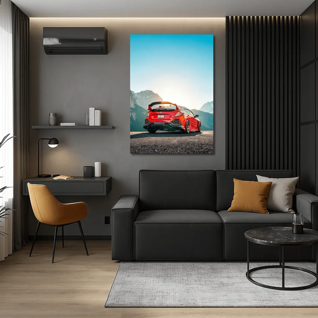 Honda Civic Type R Red Mountain Road – Wall Art